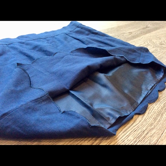 ❤️ XXI BLUE LINEN SKIRT Size L (Junior) - Picture 4 of 7
